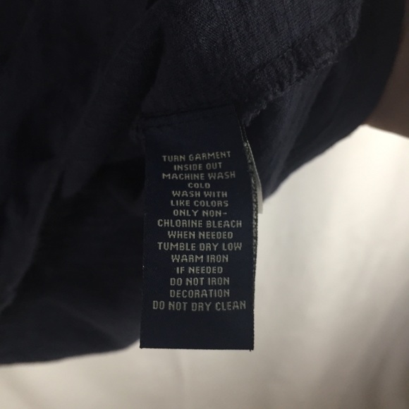 ☃️3 for $23 ☃️ Polo Jeans Navy Sequined Scoop Neck Cap Sleeved T - Picture 7 of 7